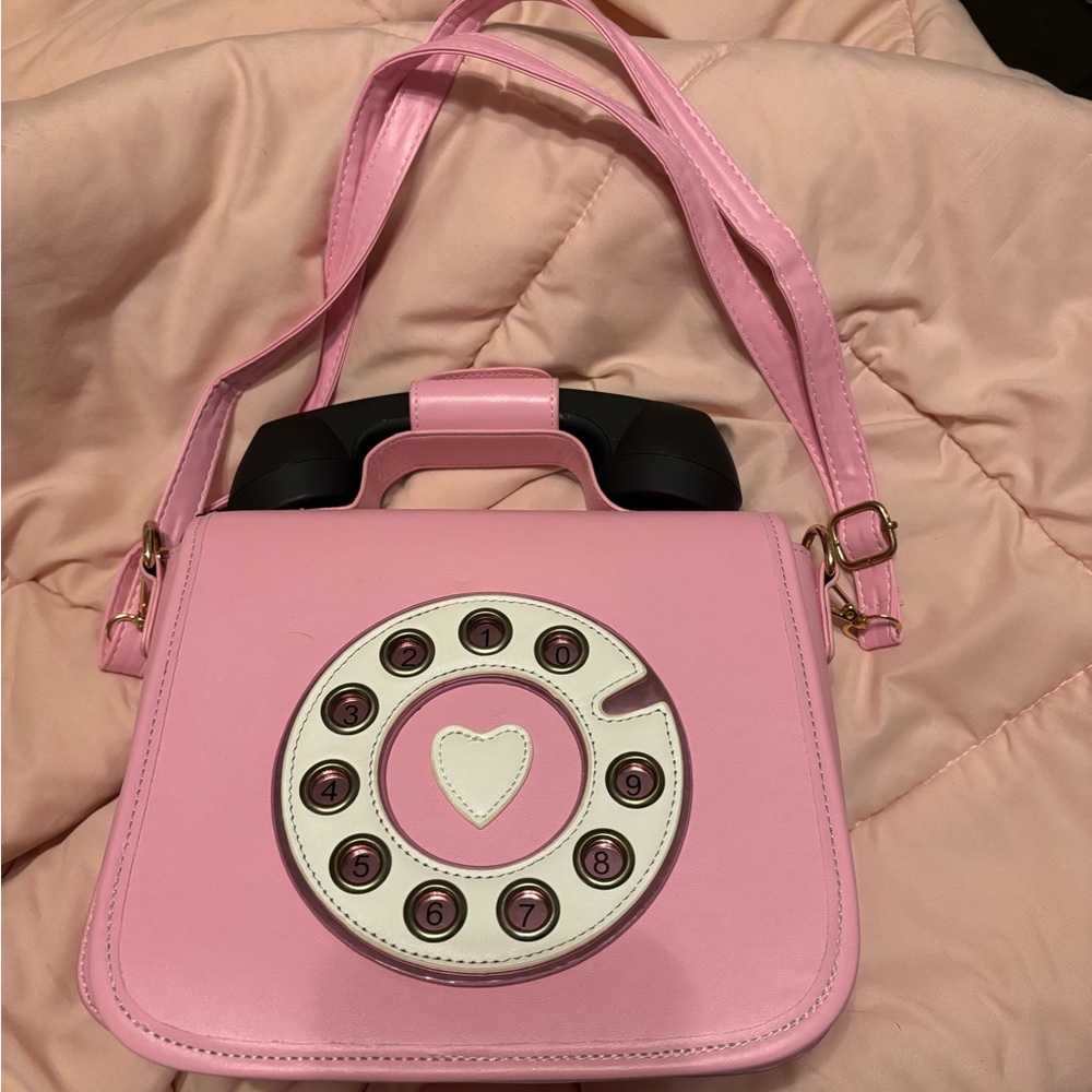 Pink Retro Telephone Handbag